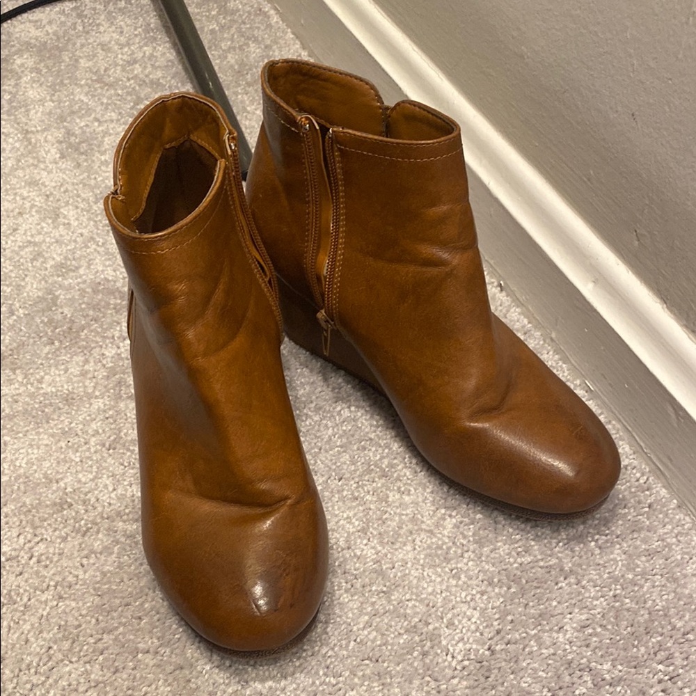 Mata Shoes Brown Ankle Booties Classic Leather